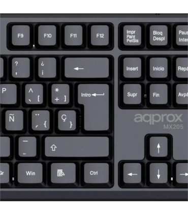 APPROX Teclado X205 USB 2.0 Negro