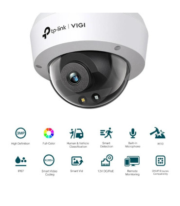 VIGI Cámara IP Domo C230 3MP Plástico Full-Color 4