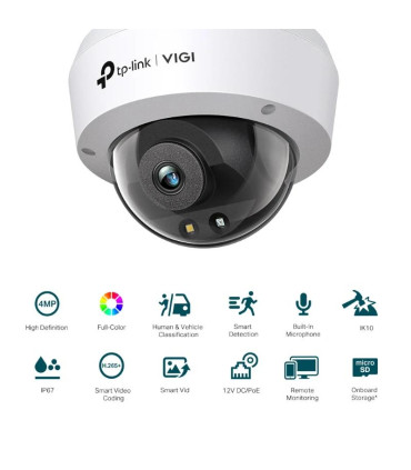 VIGI Cámara IP Domo C240 4MP Plást Full-Color 4mm