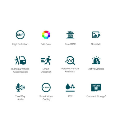 VIGI Cámara IP Bullet C350 5MP Plástico Full-Color