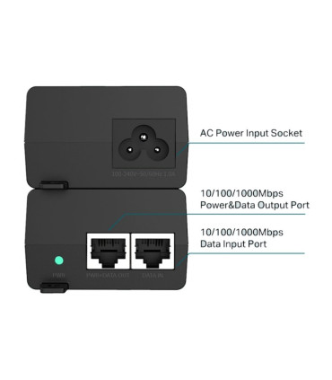 TP-Link PoE160S Inyector PoE+ 2xGb