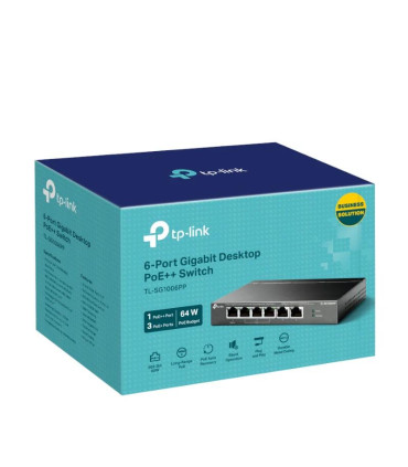 TP-Link TL-SG1006PP Switch 6xGB (3xPoE+ 1xPoE++)