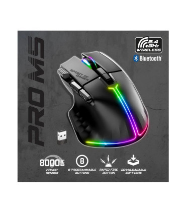Spirit of Gamer Ratón Inalambrico Pro M5 Black