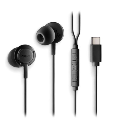 NGS Auricular Negro Estéreo USB-C Con Cable