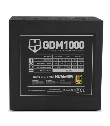 NOX HUMMER GDM1000W Fuente modular ATX3.1 80+GOLD
