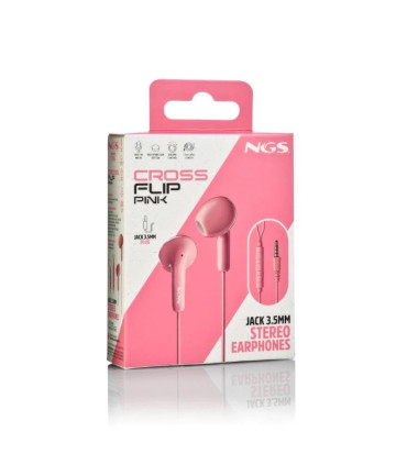 NGS Auricular Rosa Estéreo Cable JACK 3.5 Mm