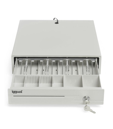 iggual Cajón portamonedas IRON-10W 38cm 4+6 blanco