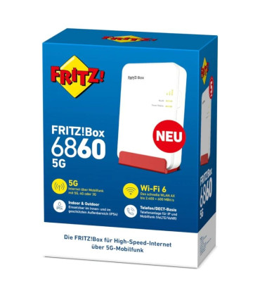 Fritz! Box6860 5G Router WiFi6 4x4 MIMO NanoSIM
