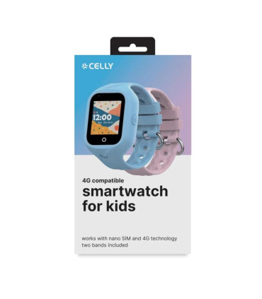 Celly Smartwatch Kids 4G 2 Correas Azul y Rosa