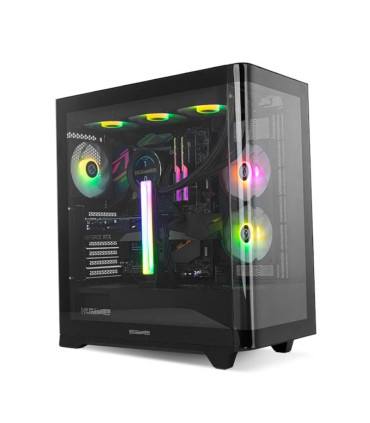 NOX Semitorre HUMMER ETHER Cristal Curvo Negro