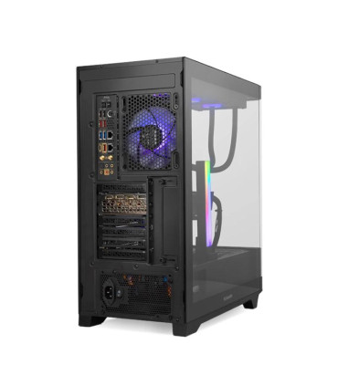 NOX Semitorre HUMMER ETHER Cristal Curvo Negro