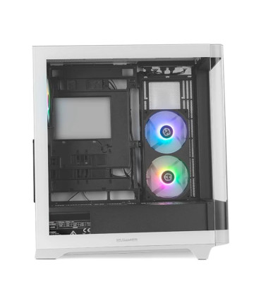 NOX Semitorre HUMMER ETHER Cristal Curvo Negro&Bla