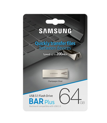 Samsung Bar Plus 64GB USB 3.1 Champaign Silver
