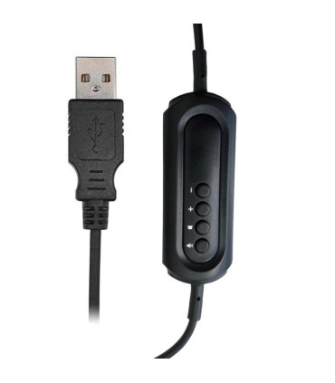 EWENT EW3568 Auricular USB+micrófono cable 2,1m