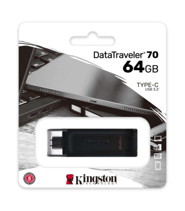 Kingston DataTraveler DT70 64GB USB C 3.2 Negro