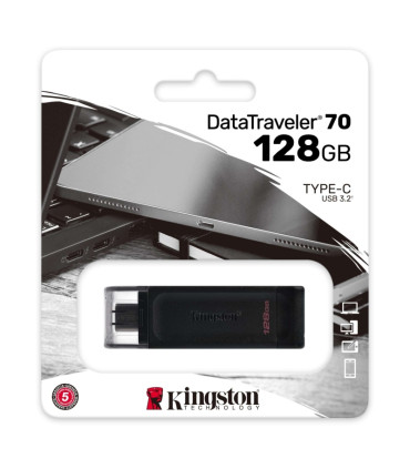 Kingston DataTraveler DT70 128GB USB C 3.2 Negro