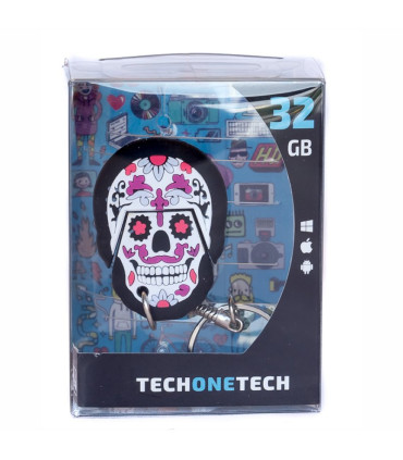 TECH ONE TECH Calavera Pinky 32 Gb USB 2.0