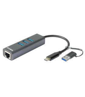 D-Link DUB-2332 USB-C/USB GbE Adapter 3xUSB 3.0