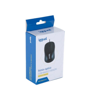 iggual Ratón óptico COM-BASIC2-800DPI negro