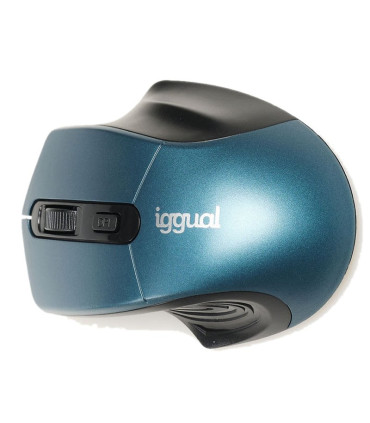 iggual Ratón inalámbrico ERGONOMIC-L-1600DPI azul