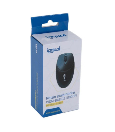 iggual Ratón inalámbrico WOM-BASIC2-1000DPI negro