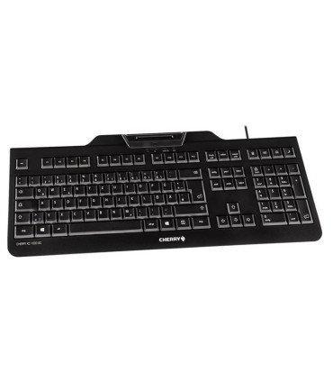 Cherry Teclado+lector chip integrado (DNIe) Negro