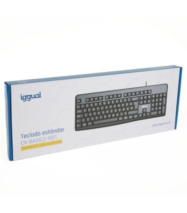 iggual Teclado estándar CK-BASIC2-105T negro