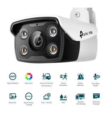 VIGI Cámara IP Bullet C340 4MP Plástico Full-Color