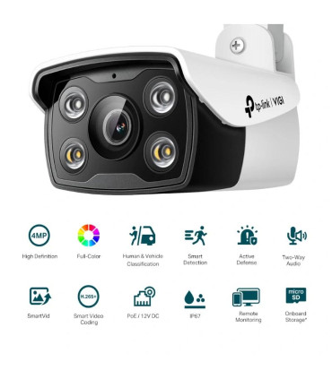 VIGI Cámara IP Bullet C340 4MP Plástico Full-Color