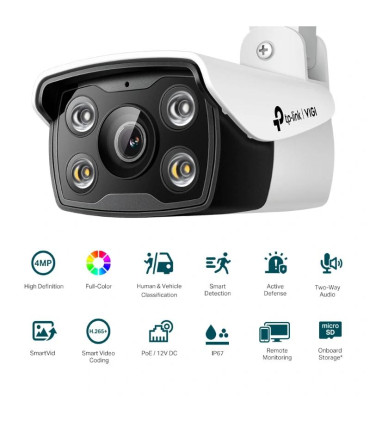 VIGI Cámara IP Bullet C340 4MP Plástico Full-Color