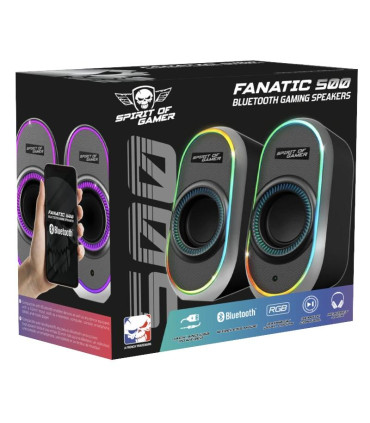 Spirit of Gamer Altavoz 2.0 FANATIC 500 RGB Black