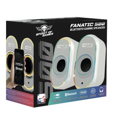 Spirit of Gamer Altavoz 2.0 FANATIC 500 RGB White
