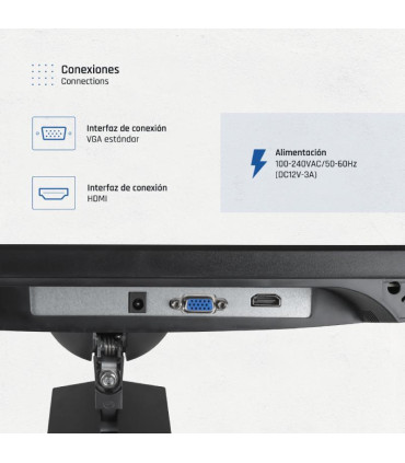 iggual Monitor 24" VGA HDMI 120Hz pivotante AA MM