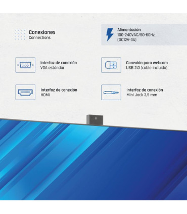 iggual Monitor 24" 120Hz 1ms HDMI VGA MM AA webcam