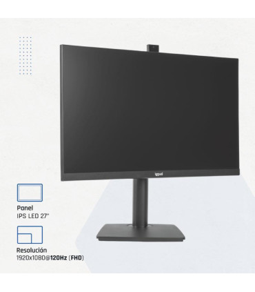 iggual Monitor 27" 120Hz 1ms HDMI VGA MM AA webcam