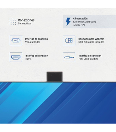 iggual Monitor 27" 120Hz 1ms HDMI VGA MM AA webcam