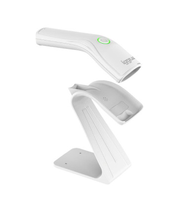 iggual Lector código barras 2D USB botón blanco