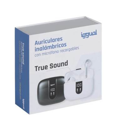 iggual Auriculares inalámbricos TWS Bluetooth blan