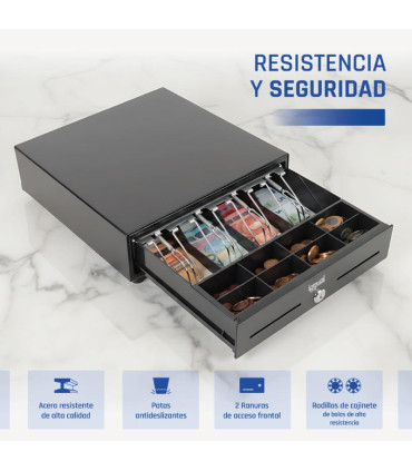 iggual Cajón Portamonedas IRON-XS 33cm 4+8 negro