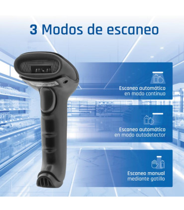 iggual Lector código barras 2D USB gatillo soporte