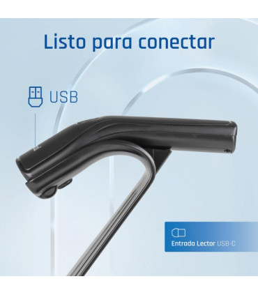 iggual Lector código barras 1D USB botón soporte