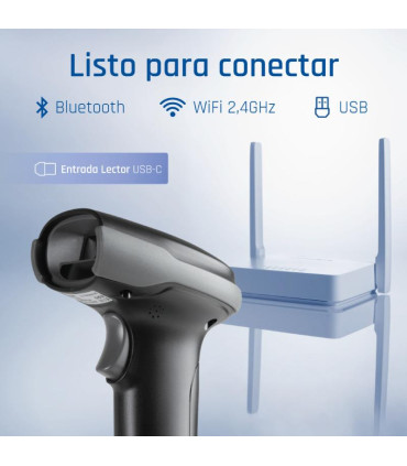 iggual Lector código barras 2D Bluetooth WiFi 2.4G