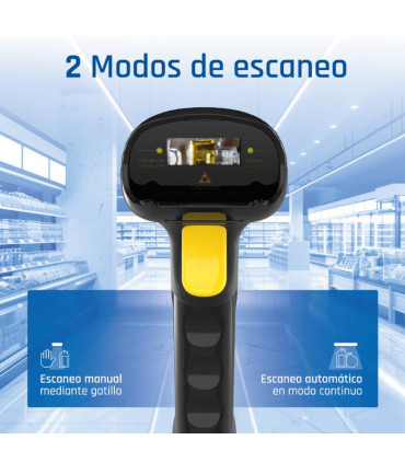 iggual Lector código barras 1D Bluetooth WiFi 2.4G