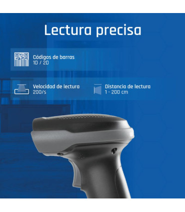 iggual Lector código barras 2D Bluetooth 2.4G base