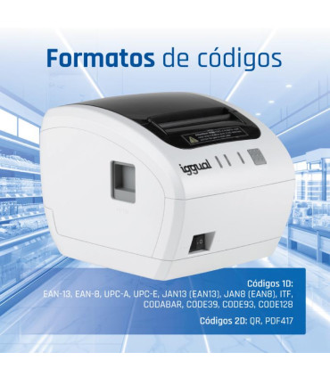 iggual Impresora térmica TP EASY 80W USB+RJ11 blan