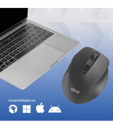 iggual Ratón inalámbrico ERGO-SILENT-6D 1600DPI
