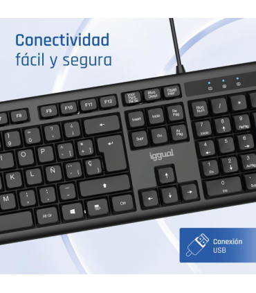 iggual Teclado USB estándar CK-OFFICE-105T negro