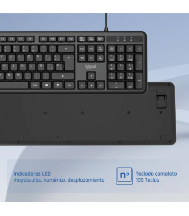 iggual Teclado USB estándar CK-OFFICE-105T negro
