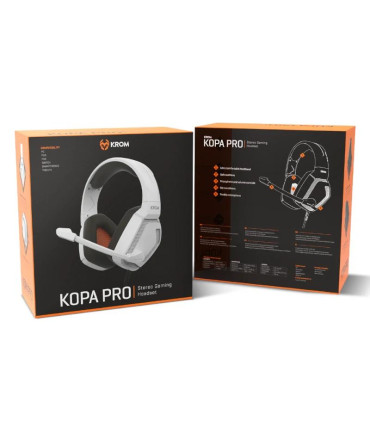 KROM KOPA PRO | AURICULAR GAMING STEREO BLANCO