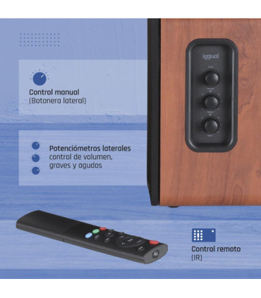iggual Altavoces 2.0 50W Bluetooth 5.3 Home Studio